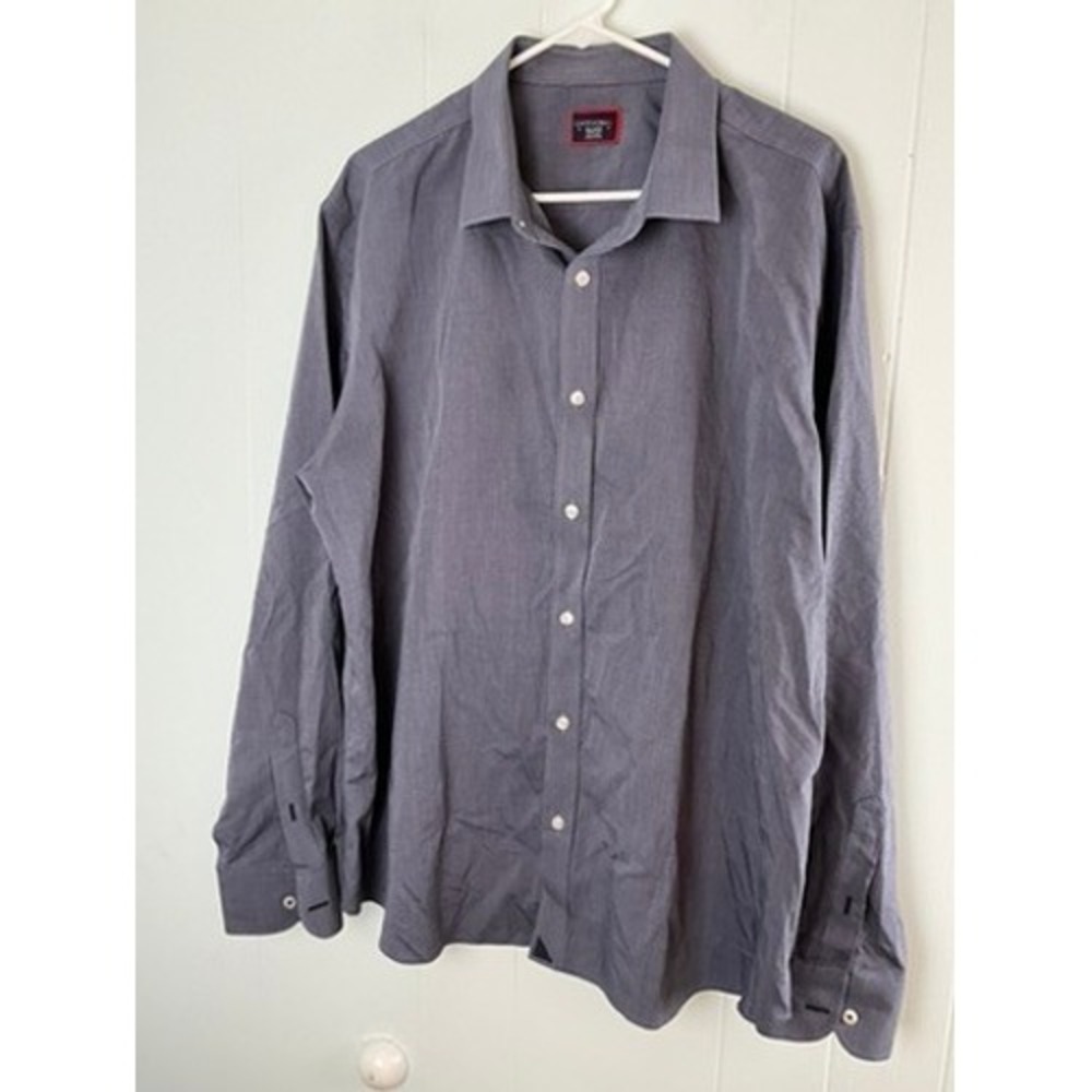 UNTUCKit Orville Regular Fit Blue Grey Long Sleeve Button Down Shirt XXL 31354